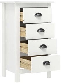 vidaXL Μπουφές Hill Λευκός 46x35x80 εκ. από Μασίφ Ξύλο Πεύκου