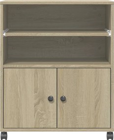 vidaXL Βάση Εκτυπωτή με Ρόδες Sonoma Δρυς 60x48x74 εκ.