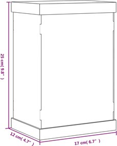 vidaXL Κουτί Βιτρίνα Διάφανο 17x12x25 εκ. Ακρυλικό