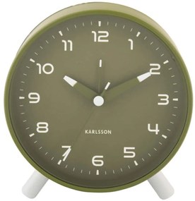 Ρολόι Επιτραπέζιο - Ξυπνητήρι Orgullo KA6029GR 11x5x12cm Army Green Karlsson Μέταλλο