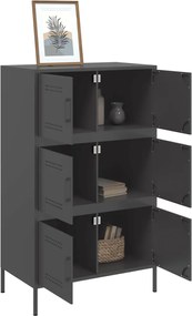 vidaXL Ντουλάπι Μαύρο 68x39x113 εκ. από Ατσάλι