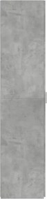 vidaXL Ντουλάπι Γκρι Σκυροδέματος 50x42,5x185 εκ. Επεξεργασμένο Ξύλο