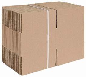 vidaXL Πτυσσόμενο Κουτί 50 pcs Καφέ 15 x 15 x 8 εκ. Χαρτόνι