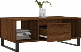 vidaXL Τραπεζάκι Σαλονιού Καφέ Δρυς 90x50x36,5 εκ. Επεξεργασμ. Ξύλο