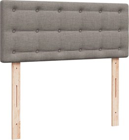 vidaXL Κρεβάτι Boxspring με Στρώμα Taupe 120x190 εκ. Υφασμάτινο