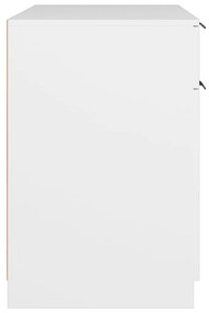 Γραφείο Λευκό 100x50x75 εκ. Επεξεργασμένο Ξύλο - Λευκό