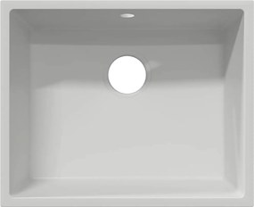 vidaXL Σιντρινο κουζίνας Λευκό 54 x 44 x 20 εκ. Γρανίτης