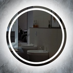 Stewehome Στρογγυλός Καθρέπτης LED Μπάνιου με Κομψό Design Ø75cm