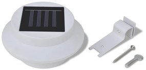 Ηλιακό Φωτιστικό για φράχτη/Υδρορροή Σετ 6 Τεμ. Λευκό