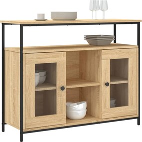 vidaXL Ντουλάπι Sonoma δρυς 100x35x80 εκ. Επεξεργασμένο Ξύλο