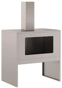 vidaXL Φωτιά Καφέ 60 x 40 x 96 εκ. Ατσάλι σκληρυθέν στον αέρα