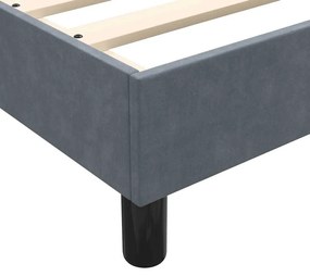 Box Spring Κρεβάτι με στρώμα Σκούρο γκρι 160x220 cm Βελούδινο - Γκρι