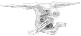 vidaXL Γλυπτική Ασημί 91,5 x 32 x 33 εκ Αλουμίνιο