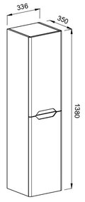 Στήλη μπάνιου κρεμαστή PERLA 34 Λευκό 34x35x138 εκ. 34x35x138 εκ.