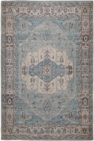 Χαλί Plumeria 4963-03 Blue-Grey Βιοκαρπέτ 80X150cm