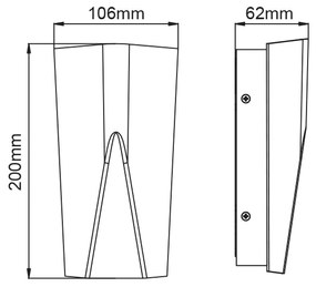 LED SMD WALL LUMINAIRE 11W 370LM 140° 230V AC 3.000K DARK GREY CRI80 IP65 30.000HRS