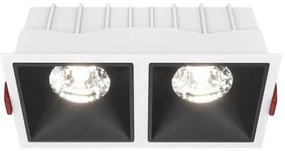 Χωνευτό Σποτ Οροφής Alfa LED 30W 4000K Διπλό Μαύρο-Λευκό DL043-02-15W4K-SQ-WB MAYTONI-DL043-02-15W4K-SQ-WB-Μαύρο-Λευκό DL043-02-15W4K-SQ-WB