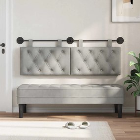 vidaXL Κρεμαστό Κεφαλάρι Ανοιχτό γκρι Βελούδο