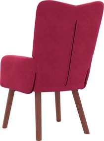 vidaXL Πολυθρόνα Κόκκινο 63 x 67 x 94 εκ. Βελούδο