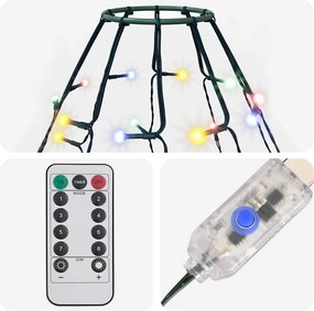 vidaXL Χριστουγεννιάτικα Λαμπάκια Χταπόδι 180 LED Πολύχρωμα 180 εκ.
