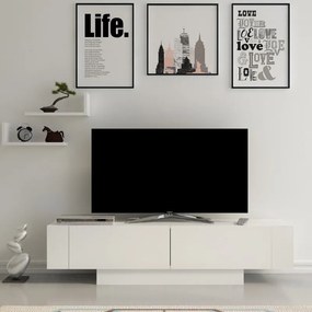 Megapap Έπιπλο Τηλεόρασης Matera Λευκό 150x31,5x41,6εκ.
