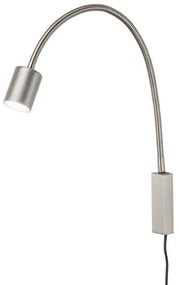 Σποτ Φωτιστικό Τοίχου Justi GU10 IP20 52x6 Fischer Honsel-30499-Νίκελ Ματ 30499