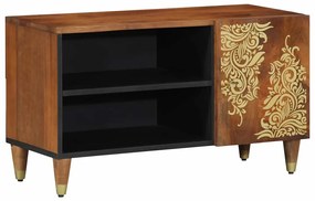 vidaXL Ντουλάπι TV με ράφι Καφέ 80 x 31.5 x 46 cm Μασίφ ξύλο μάνγκο