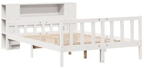 vidaXL Κρεβάτι Βιβλιοθήκη Χωρίς Στρώμα 160x200 εκ Μασίφ Ξύλο Πεύκου
