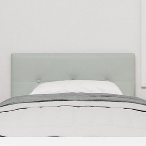 vidaXL LED Κεφαλάρι Με Κουμπιά Σατέν Ανοιχτό Γκρι 80 εκ Βελούδινο