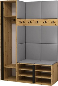 Έπιπλο υποδοχής Orion-Ανθρακί - Καφέ