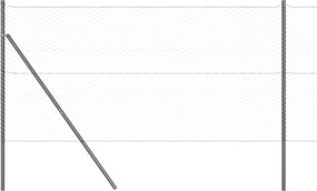 vidaXL Στύλος Περιφράξεων Γκρι 25 x 1,4 μ. (36 μμ πλέγμα)