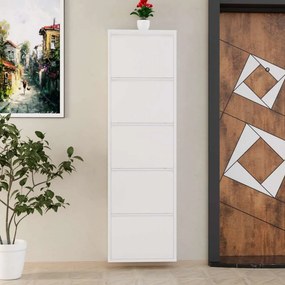Παπουτσοθήκη Λευκό ABREPRI 50x15x169