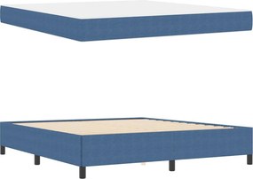 vidaXL Σκελετός Κρεβατιού με στρώμα Μπλε 180 x 200 cm ύφασμα