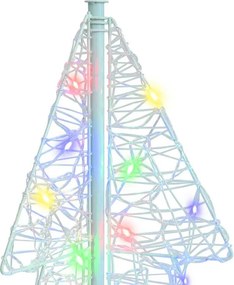 vidaXL Χριστουγεννιάτικο Δέντρο με 100 LED Πολύχρωμο 120 cm Ακρυλικό