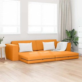 vidaXL Καναπές Κρεβάτι 2-σε-1 Σκούρα Κίτρινη 245x150x60.5 cm Ύφασμα