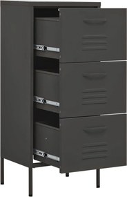vidaXL Ντουλάπι Αποθήκευσης Ανθρακί 42,5x35x101,5 εκ. από Ατσάλι