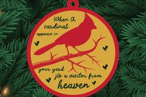 Σετ των 3 Intra απο ξύλο plywood 3mm-4mm πάχος Καρδινάλια Χριστουγεννιάτικα στολίδια  Δίασταση 8x8 cm INTRAFABR-110935190