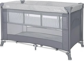 BABY COT TORINO 2 LAYERS GREY STRIPED ELEMENTS