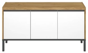 Έπιπλο Τηλεόρασης Palmor Χρυσό Δρυς-Λευκό 113.5x40x60cm