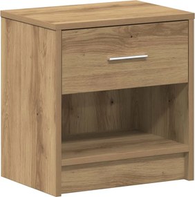 vidaXL Κομοδίνα 2 τεμ. με Συρτάρι Artisan Δρυς 39x28x41 εκ.