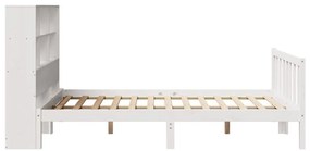 vidaXL Κρεβάτι Βιβλιοθήκη Χωρίς Στρώμα 120x190 εκ Μασίφ Ξύλο Πεύκου