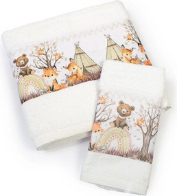 Παιδικές Πετσέτες (Σετ 2τμχ) Dimcol Forest Animals 335 White