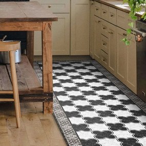 Διάδρομος Βινυλίου Marble Chess 83509 Black-White Ango 50X120 Vinyl
