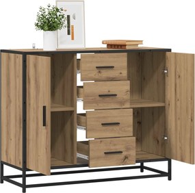 vidaXL Πλαϊνό γραφείο Artisan Δρυς 92 x 35 x 76 εκ. Επεξεργασμένο Ξύλο