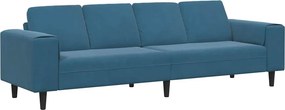 vidaXL Καναπές σαλονιού Μπλε 250 x 77 x 76 εκ.