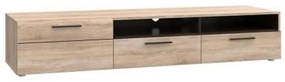 Έπιπλο TV Solo 180x52x34cm δεξί Sonoma-Wenge MDF Καμπυλωτό τελείωμα στις πόρτες