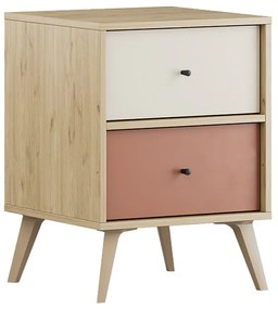 Κομοδίνο Terra Megapap χρώμα florida oak 44x44x61εκ.