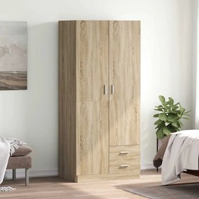 vidaXL Ντουλάπα Χρώμα Sonoma-Δρυς 80 x 52 x 180 εκ. από Επεξ. Ξύλο
