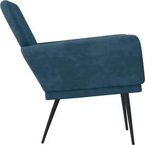 vidaXL Πολυθρόνα Μπλε 62 x 79x 79 εκ. Βελούδινη