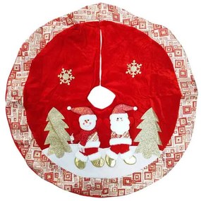 Χριστουγεννιάτικη Ποδιά Δέντρου Άγιος Βασίλης 95cm – Christmas Tree Skirt Santa Claus-0281008-192634